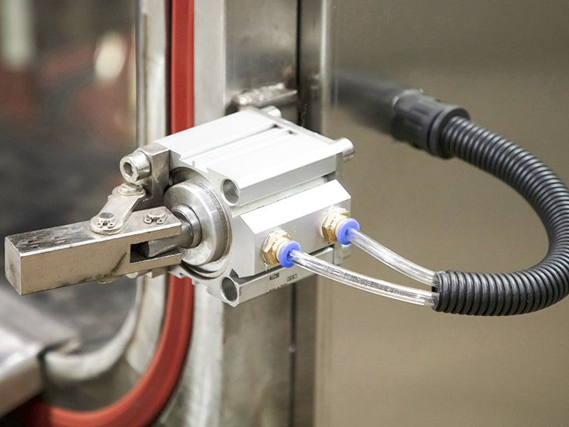 Electrically operated double automatic sliding door and air-inflation sealings